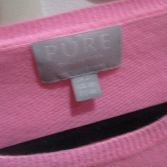PURE Collection 100% Cashmere Pink Crew Neck long sleeve pink 18 xl - Picture 2 of 2